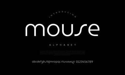 Modern rounded sans serif with sleek minimalist strokes for futuristic projects