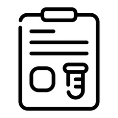 lab report line icon