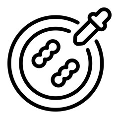 petri dish line icon