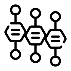 molecular structure line icon