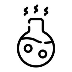 test tube line icon