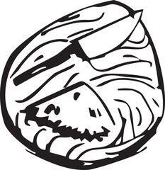 Minimalist Kitchen Illustration, Knife and Cutting Board SVG, Culinary Line Art Clipart