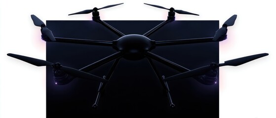 High-tech drone silhouette