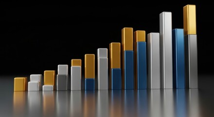 Obraz premium Elevating Financial Success A Visual Representation of Economic Growth