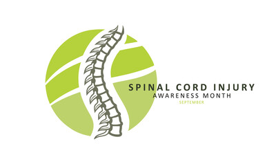 spinal cord injury awareness month. concept design Background.