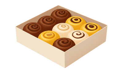 box with chocolate candies