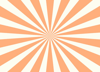 Mango Orange color and white color Sunburst for the background. for vintage promotion background