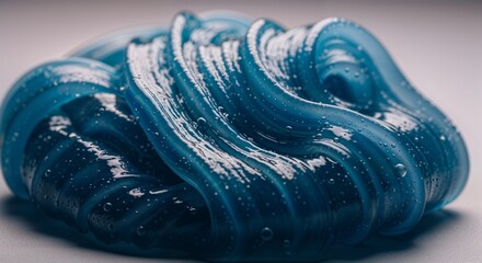 An abstract background of blue colored molt isolated on blurred background 
