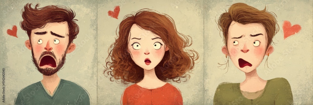 Aufkleber Understanding How to Express Emotions in Relationships Through Clear Examples and Visual Representations for Effective Communication