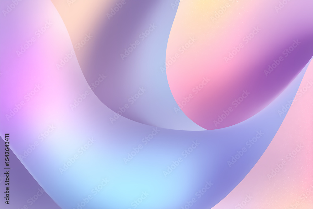 Poster pastel gradient background featuring flowing abstract shapes
