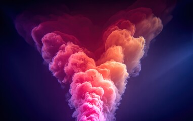 Abstract swirling colors in a dark background