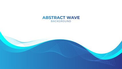 Abstract blue wave background with wavy lines design. Can be use for landing page, book covers, brochures, flyers, magazines, any brandings, banners, headers, presentations, and wallpaper backgrounds