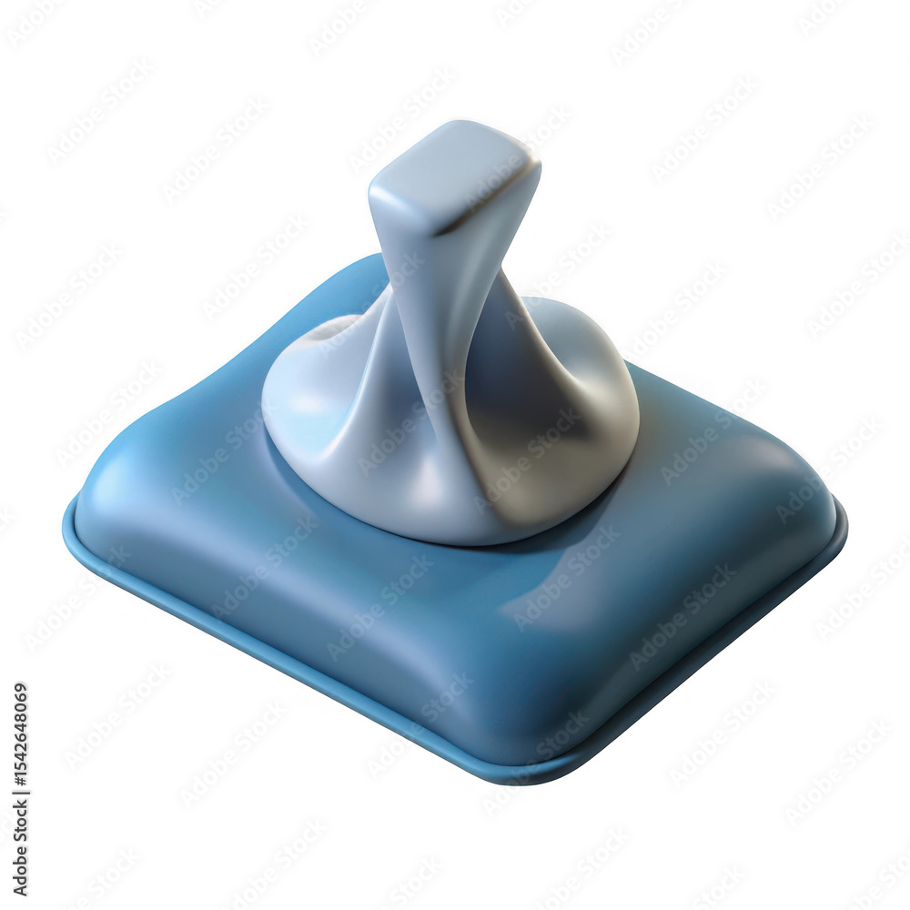 Aufkleber abstract 3d render of gum on a pad isolated on transparent background