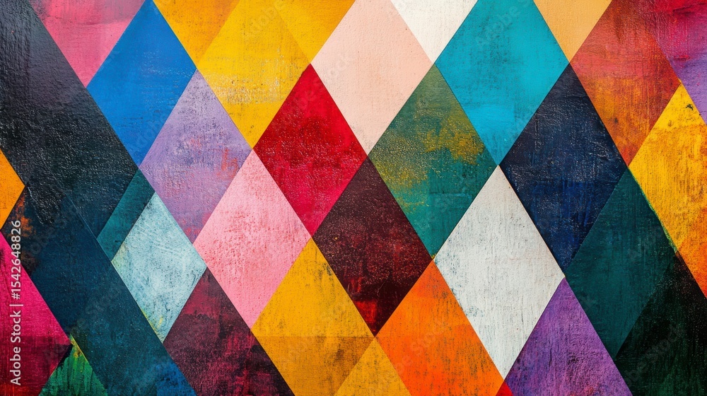 Poster abstract colorful diamond pattern texture background.