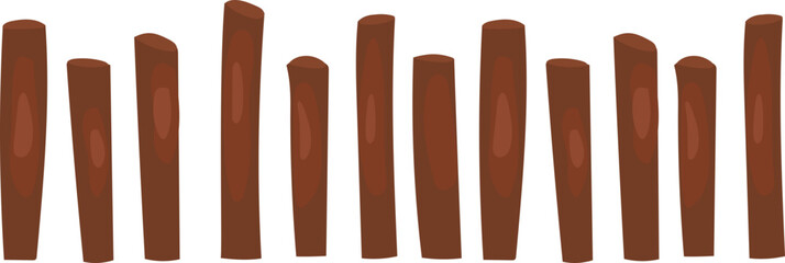 simple garden fence vector icon for landscaping, garden barrier, or rustic outdoor design