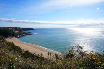 fine coast line and sparkling sea