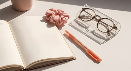 Capturing Daily Life and Personal Reflection Through the Art of Handwritten Entries in a Journal with Essential Items for Reflection