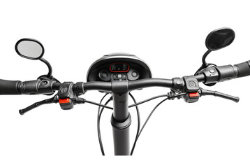 Helmet and handlebars of an electric scooter design