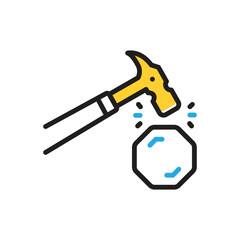 Multi color icon for solid