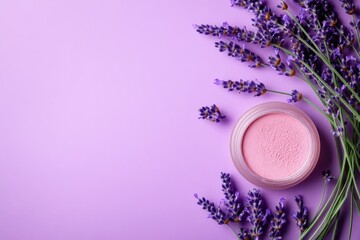 Lavender-scented face cream jar