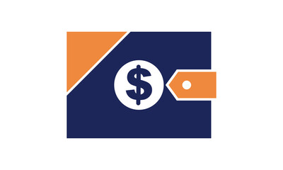 Wallet icon logo design vector