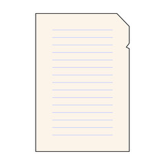 Illustration of Lined Sheet of Paper