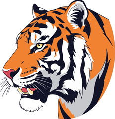 tiger head vector