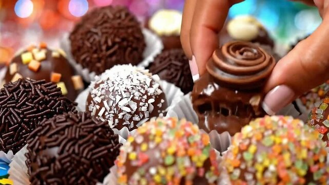 Delicious chocolate truffles dessert recipe for sweet tooth and chocolate lovers treat ideas taste test video 4k