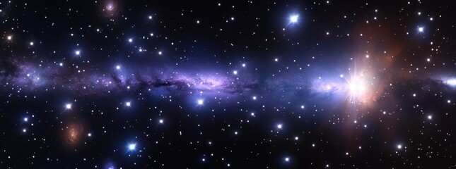 Obraz premium Vast expanse of space filled with stars and nebulae