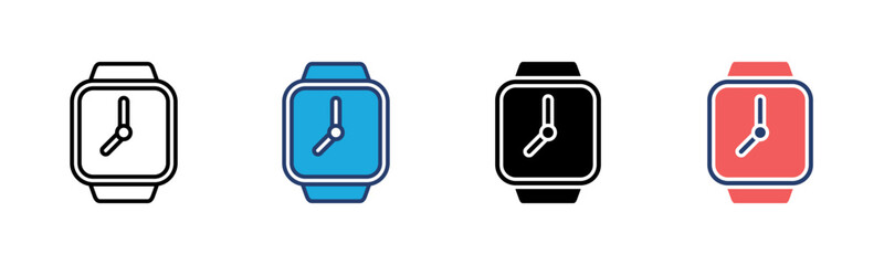 Fototapeta premium Fitness Watch icon sheet multiple style collection