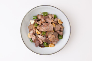 Grilled Pork Belly with Garlic, Green Peppers, and Sesame Seeds