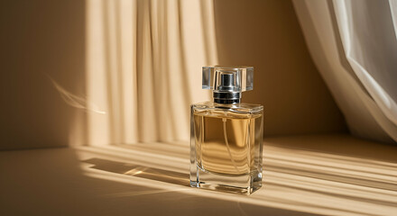 Amber Perfume Bottle in Sunlight