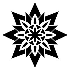 Obraz premium Floral Bloom Mandala with Detailed Center and Organic Expansion