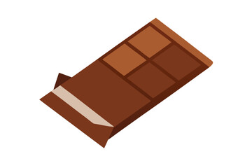 Half Open Chocolate Bar Wrapper Vector Design Illustration