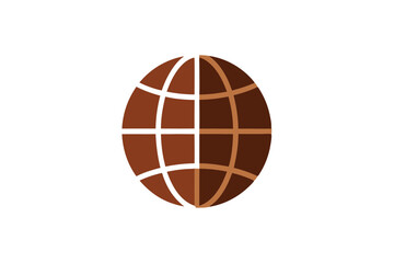 Chocolate Truffle Globe Vector Art for Banner or Advertisement