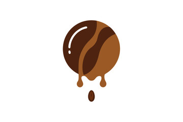 Chocolate Dipped Coffee Beans Vector Illustration graphic design
