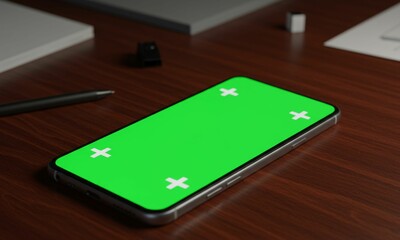 Green screen display mock up