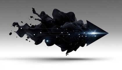 Abstract black arrow design