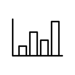 Grow bar flat icon vector set, linear outline icon, minimal vector illustration for interface design