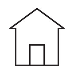 Home flat icon vector set, linear outline icon, minimal vector illustration for interface design