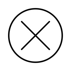 Cross flat icon vector set, linear outline icon, minimal vector illustration for interface design