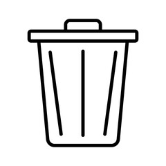 Delete flat icon vector set, linear outline icon, minimal vector illustration for interface design