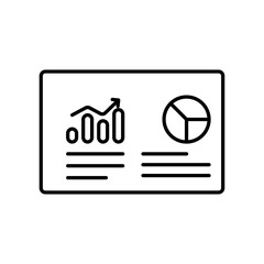 Dashboard flat icon vector set, linear outline icon, minimal vector illustration for interface design