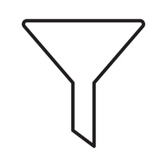 Filter flat icon vector set, linear outline icon, minimal vector illustration for interface design