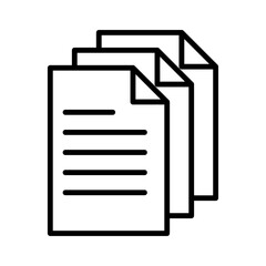 File flat icon vector set, linear outline icon, minimal vector illustration for interface design