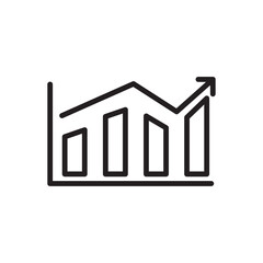 Graph flat icon vector set, linear outline icon, minimal vector illustration for interface design