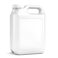 Blank  Plastic Jerrycan With Handle On White Background For Branding And Mock up, 3d Render Illustration,