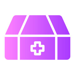 Obraz premium medical box gradient icon