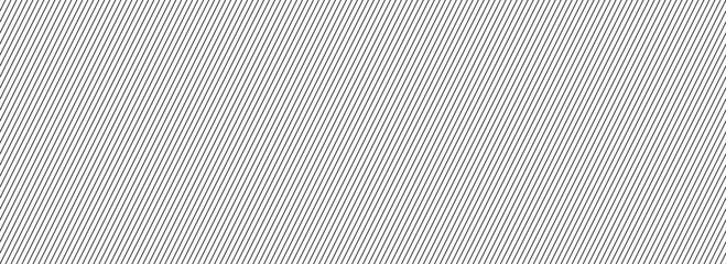 Thin slash line seamless pattern. Repeated fine diagonal lines background. Pinstripe wallpaper. Black and white tilted slanted strip backdrop. Repeating oblique linear texture overlay. Vector 
