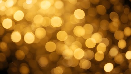 Fototapeta premium Gold Light Shiny Bokeh Abstract Blur Background with Bright Round Defocus Pattern for Christmas Festive Decoration and Design